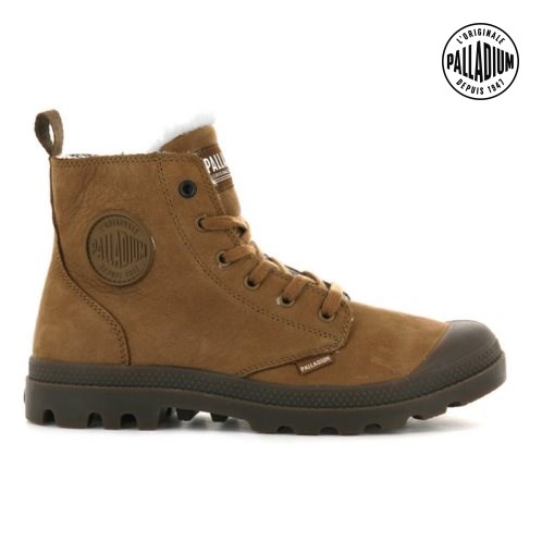 Bottes Palladium Pampa Hi Zip WL Homme Marron | FR GQH719M